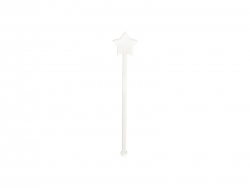 Sublimation Blanks Acrylic Drink Stirrers (3*14.5*0.4cm,Star Shape)