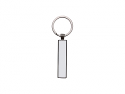 Sublimation Blanks Double Sided Aluminium insert Key Chain 1.3x6.3cm-Black