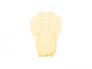 Sublimation Blanks Baby Long Sleeve Nightdress(Yellow)