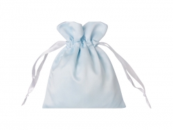 Sublimation Light Blue Satin Drawstring Bag(15*19cm)