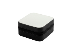 Sublimation Blanks PU Jewelry Box w/insert (10*10*5cm,Black)