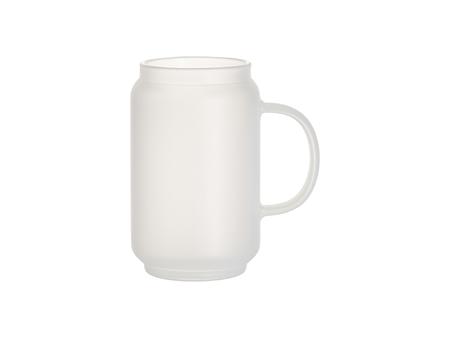 Taza de Cristal Escarchado en Forma de Lata 13oz/400ml con asa