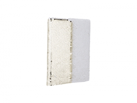 Cuaderno Lentejuelas A5 (Dorado Con Blanco)