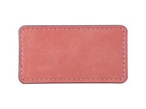 Sublimation PU Leather Badge Name Tag (Pink, Big Rectangle)