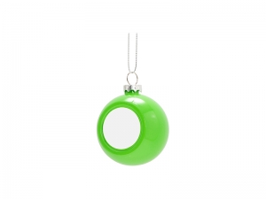 6cm Plastic Christmas Ball Ornament (Glossy Green)