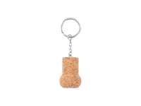 Engraving Blanks Cork Keychain w/ Magnet(Round Bottle Shape)