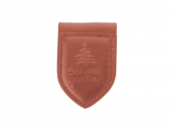 PU Leather Money Clip (Award Shape, Brown)