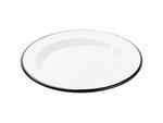 Sublimation Blanks White Round Enamel Plate(Black Edge, φ24.5cm)