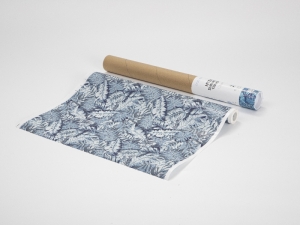 3D Sublimation Hydro Transfer Paper Roll(Blue Tropic Leaves, 38*1220cm/ 15in x 40ft)