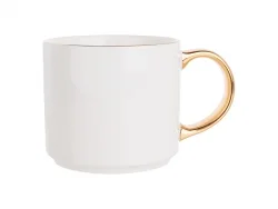 TWISTED ENVY Set Of 8 11 oz. MIXED GOLD & SILVER Inner and Handle - Ceramic  Sublimation Mugs - Professional Grade Sublimation Mug- Sublimation Series