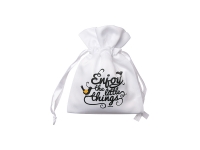 Sublimation White Satin Drawstring Bag (9*14cm)