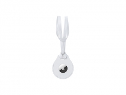 Sublimation Blanks PU AirTag Holder with Strap Bag Charm(White)