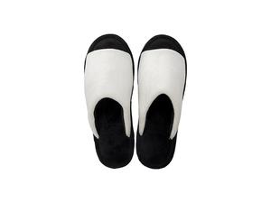 Sublimation Adult Fuzzy Slippers (White/Black, 40-41#)