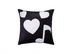 Sublimation 4 Panel Plush Pillow Cover (Musical Note, 40*40cm/15.75&quot;x15.75&quot;)