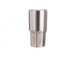 Sublimation 30oz Stainless Steel Tumbler W/ Octagonal Bottom (Silver)