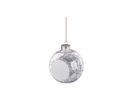 Sublimation 8cm Plastic Christmas Ball Ornament w/ Silver String (Clear)