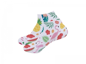 22cm Women Sublimation Socks(Full White) MOQ: 600pairs