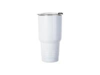 Sublimation Blanks 30oz/900ml Stainless Steel Tumbler w/ Ringneck Grip(White)