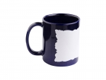 Sublimation 11oz Full Colour Mug(Blue,Stone Shape White Patch)