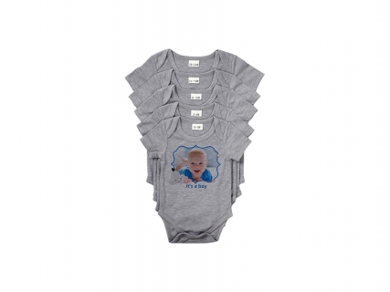 Sublimation Blanks Baby Onesie Short Sleeve (Gray)