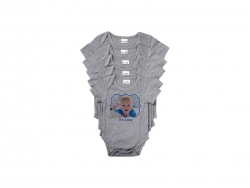 Sublimation Blanks Baby Onesie Short Sleeve (Gray)