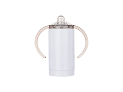 Copo Bebê Inox 13oz/400ml com Bocal (Branco)