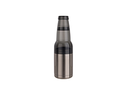 PortaCerveja térmico Inox 17oz/500ml com abridor (Prateado)