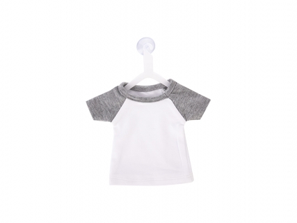 Camiseta Mini Con Percha (Cuello/Mangas Gris) MOQ:100uds/color