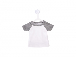 Camiseta Mini Con Percha (Cuello/Mangas Gris) MOQ:100uds/color