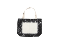 Sublimation Blanks Black Bleached Starry Linen Tote Bag