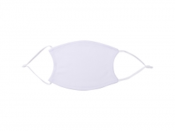 13*17.8cm Sublimation Adult Face Mask (Full White) with White Strap