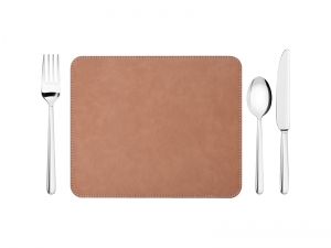 Sublimation 19*23cm PU Leather Placemat (Brown)