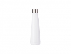 Garrafa Pirâmide Inox 14oz/420ml (branco)