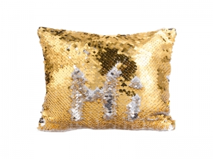 Sublimation Sequin Makeup Bag / Pencil Case (Gold/Silver, 16.5*20.5cm)