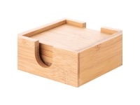 4pcs Square Bamboo Coaster Set (9.7cm)