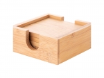 4pcs Square Bamboo Coaster Set (9.7cm)