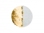 Sublimation Flip Sequins Adhesive White Base (Round, Gold w/ White)