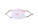 Sublimation Adult Face Mask (Full White) with Black Strap