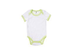 Baby Onesie Short Sleeve M(Green Edge,3-6M)