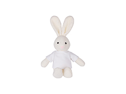 Conejo de Peluche 22cm con camiseta (Blanco)