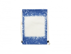 Sublimation Blanks Blue Bleached Starry Linen Drawstring Bag