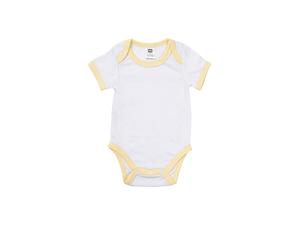 Baby Onesie Short Sleeve S(Yellow Edge,0-3M)