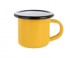 Caneca Esmaltada Amarilla 3oz/100ml (Borda Preto)