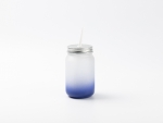 15oz/450ml Sublimation Blanks Mason Jar No Handle (Frosted, Gradient Color)