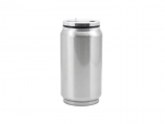 Sublimation 10oz/300ml Stainless Steel Coke Can with Straw(Silver)