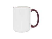 Sublimation 15oz Rim/Handle Mugs - Maroon