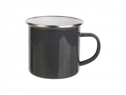 Caneca Esmaltada 12OZ (Cinza Escuro)