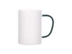 Caneca Vidro 12oz/360ml com Asa Verde (Fosco)