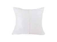 Sublimation Flip Sequin Pillow Cover (White w/ White)