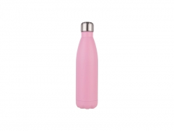 Engraving Blanks 17oz/500ml Stainless Steel Cola Bottle(Matt Pink)